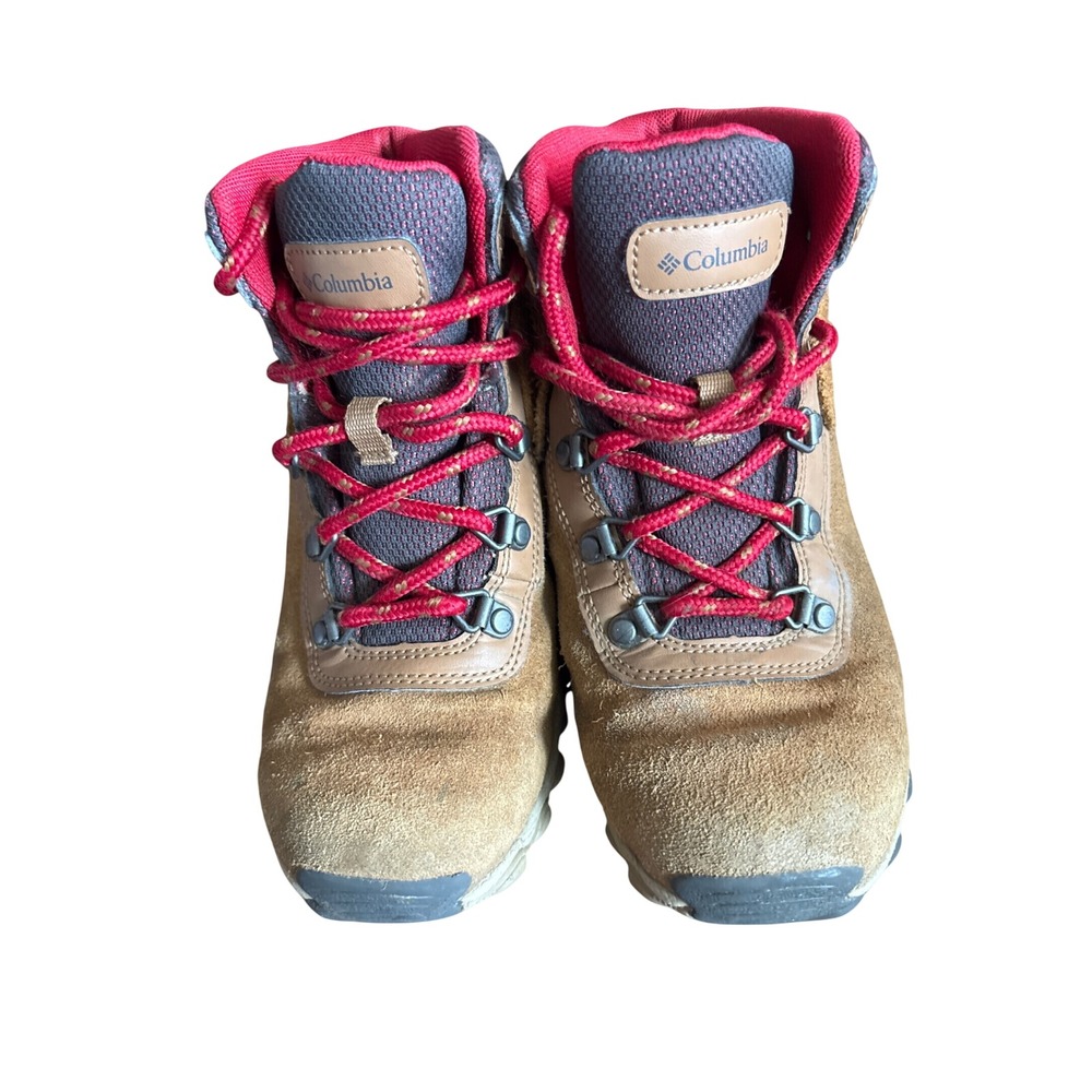 Columbia Newton Ridge Hiking Boots Kids 2 Tan Brown
